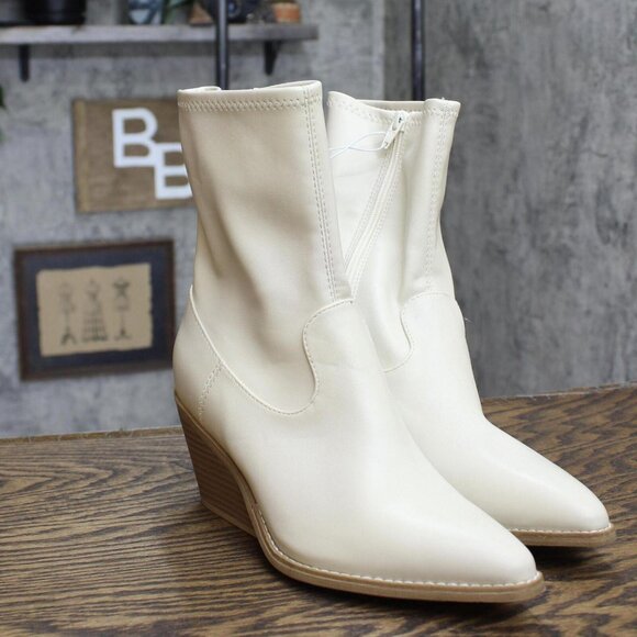 Universal Thread Shoes - Universal Thread Women's Aubree Ankle Boots 88375051 Off White 7M